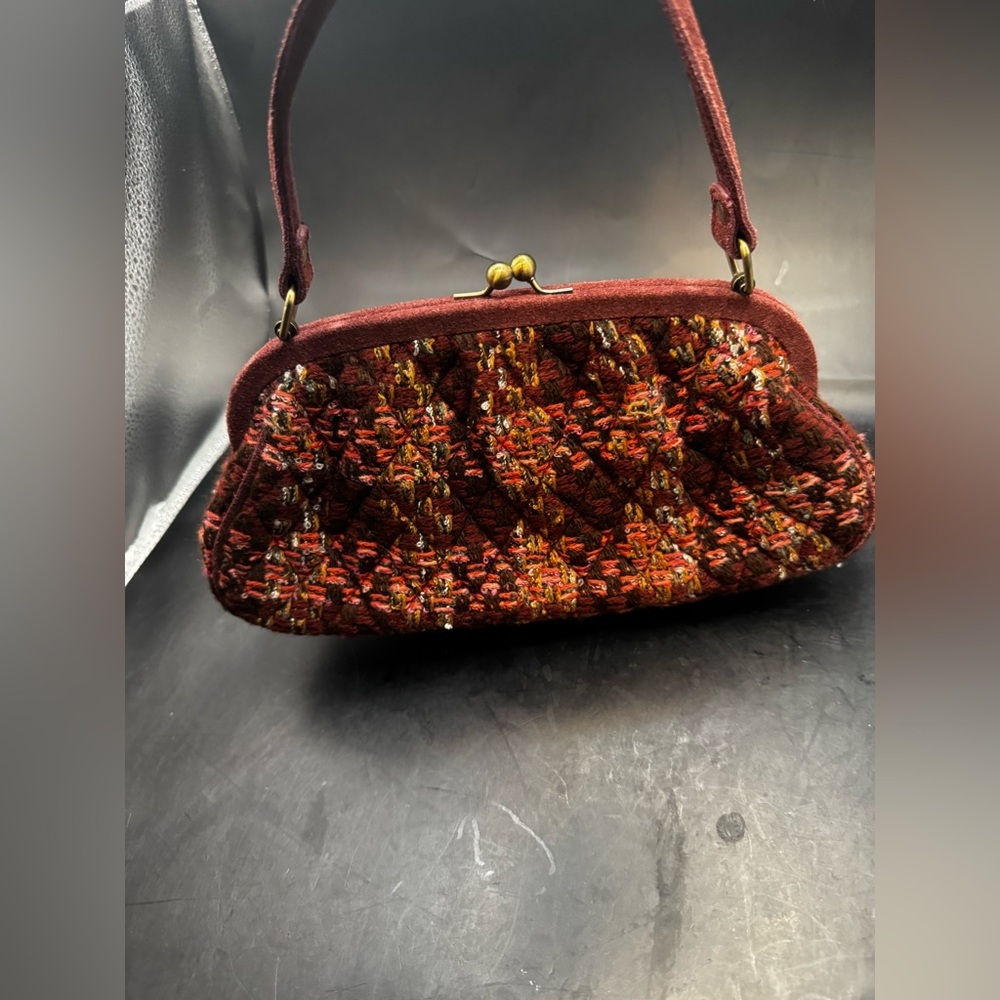 Vera Bradley Annie Tweed Handbags kiss Twist Closure Tweed - Stylish Handbag